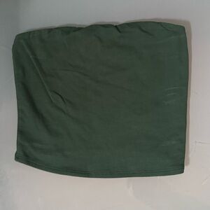 Garage Green Strapless Crop Top